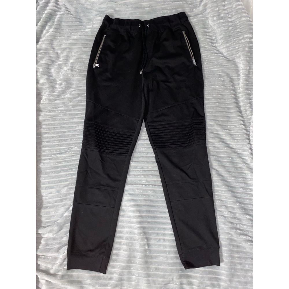 Men’s black biker joggers